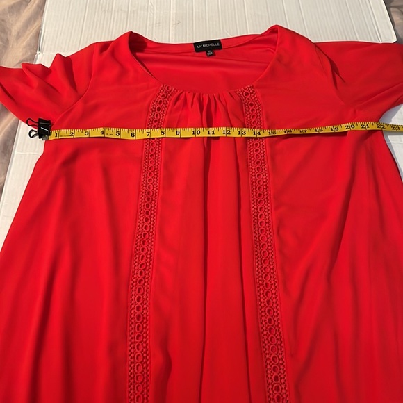 ♻️ My Michelle Red Crochet Dress size 1x - Picture 8 of 9